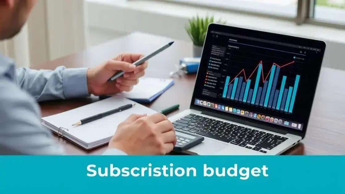 Creating an effective budget for subscriptions