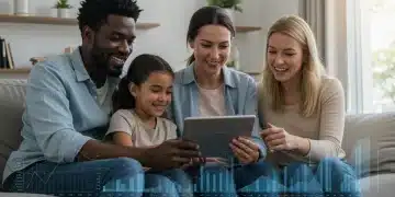 Family reviewing 2025 tax deductions on a tablet, symbolizing smart financial planning for households under $150,000.