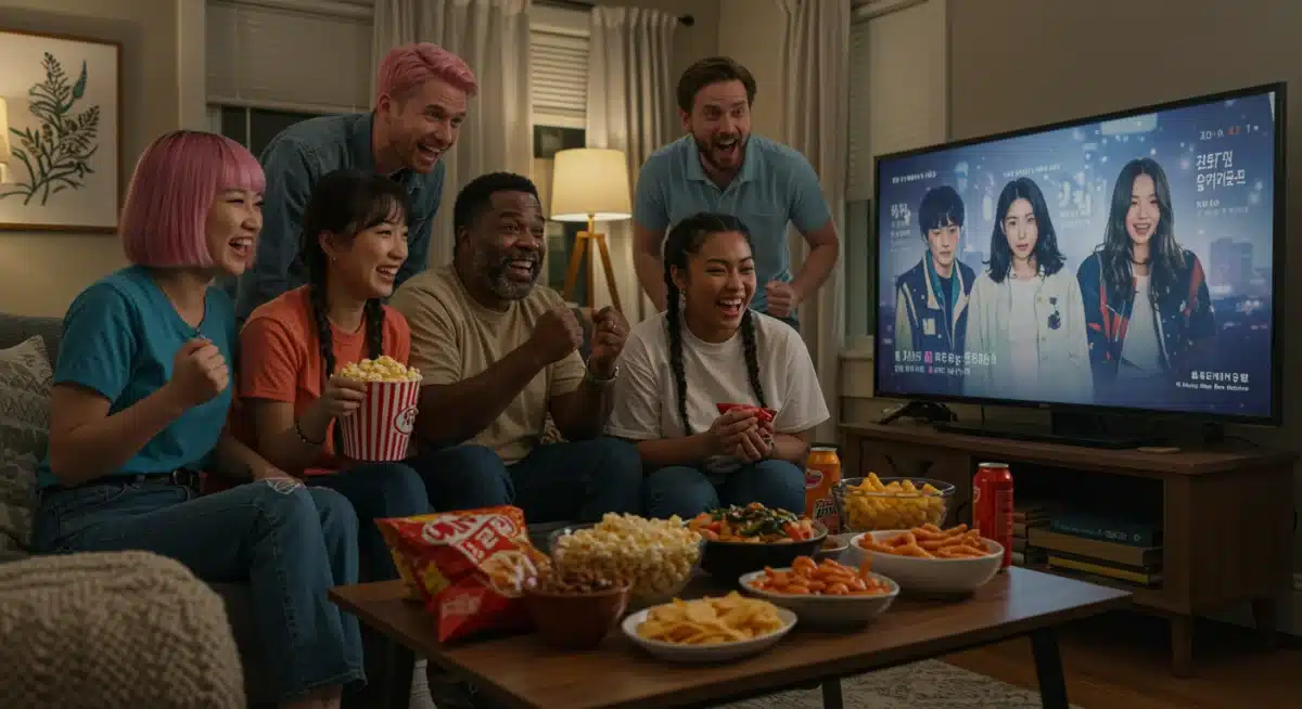 Diverse audience enjoying K-drama on U.S. streaming platforms