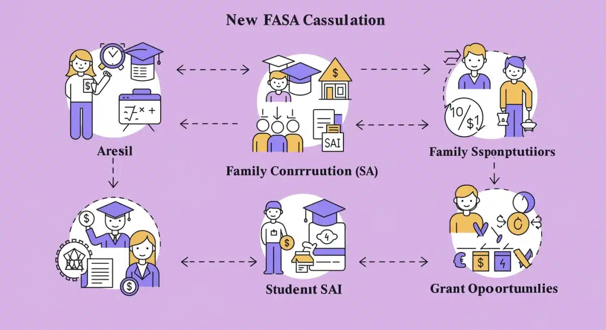 Infographic explaining new FAFSA calculation methods and student aid index