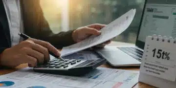 2025 Tax Law Changes: Maximizing Deductions by April 15th Financial professional analyzing 2025 tax documents and deductions