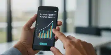 Hands holding smartphone displaying 2026 401k contribution limits on financial app