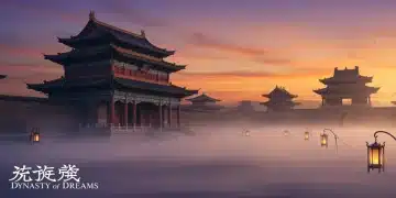 Ancient Chinese palace at dusk, symbolizing the grandeur of Dynasty of Dreams.