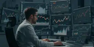 Financial analyst reviewing economic data for 2026 interest rate forecasts