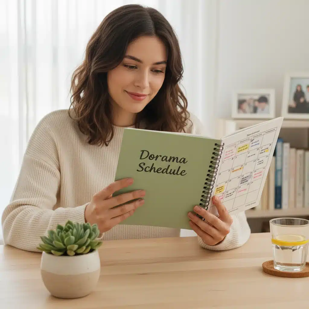 Organizing dorama viewing schedule for mindful wellness