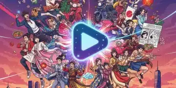 Global streaming platform icon with diverse dorama characters representing rising Asian drama popularity in the US, Q4 2025.