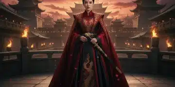 Crimson Dynasty dorama promotional poster with main characters